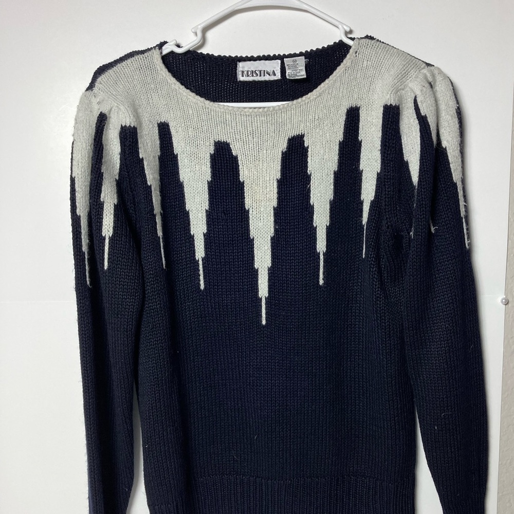 Vintage drip sweater by Kristina medium